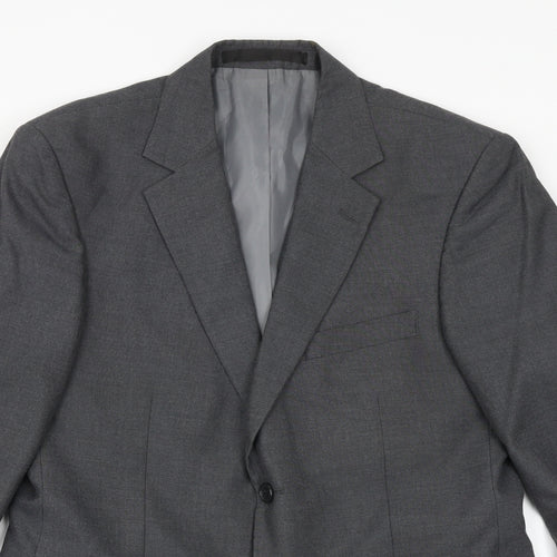 Marks and Spencer Mens Grey Polyester Jacket Suit Jacket Size 38 Regular