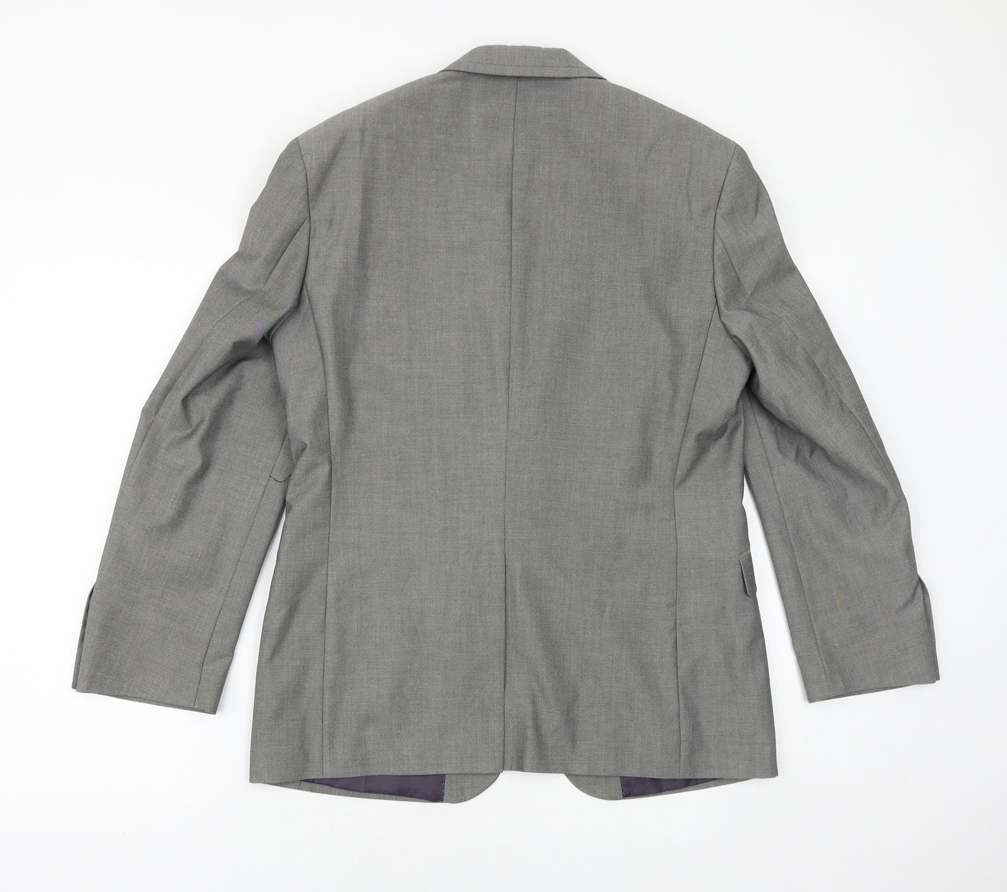 Burton Mens Grey Viscose Jacket Suit Jacket Size 38 Regular