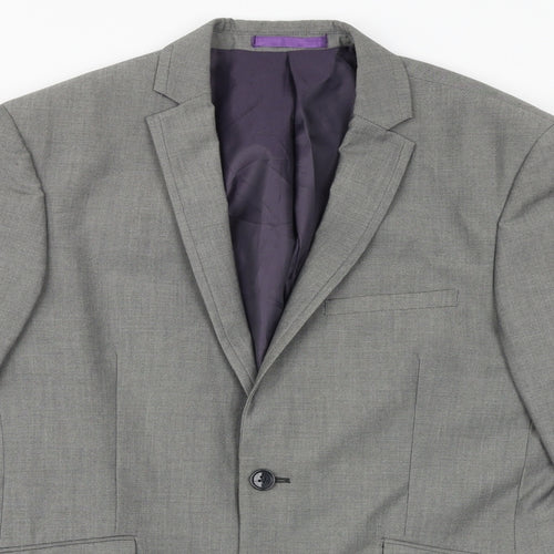 Burton Mens Grey Viscose Jacket Suit Jacket Size 38 Regular