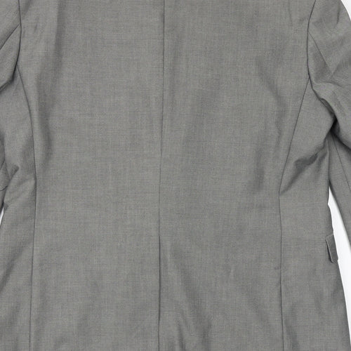 Burton Mens Grey Viscose Jacket Suit Jacket Size 38 Regular