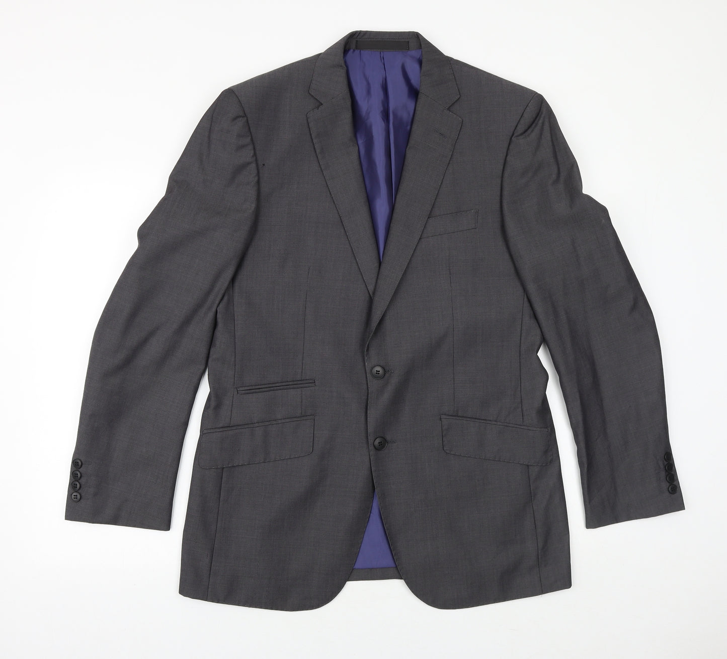 Marks and Spencer Mens Grey Wool Jacket Suit Jacket Size 40 Regular