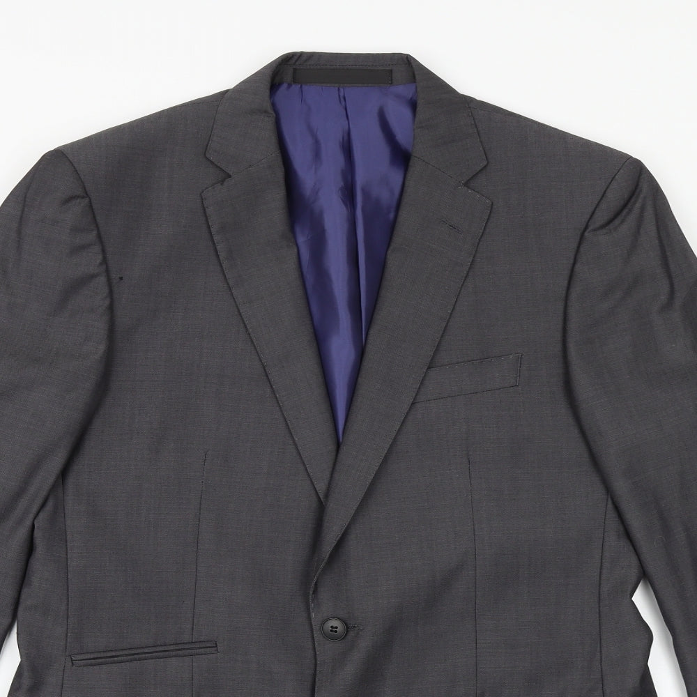 Marks and Spencer Mens Grey Wool Jacket Suit Jacket Size 40 Regular