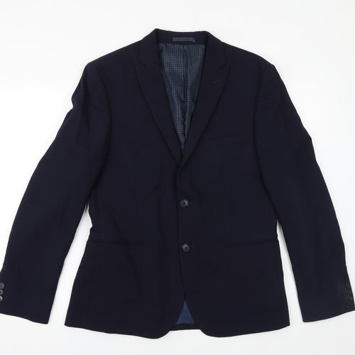 Marks and Spencer Mens Blue Wool Jacket Suit Jacket Size 40 Regular