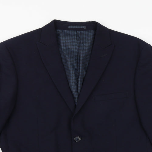 Marks and Spencer Mens Blue Wool Jacket Suit Jacket Size 40 Regular