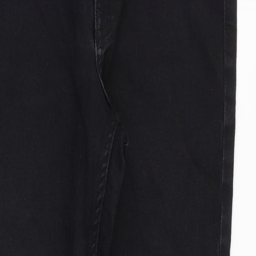 H&M Womens Black Cotton Skinny Jeans Size 8 Regular Zip