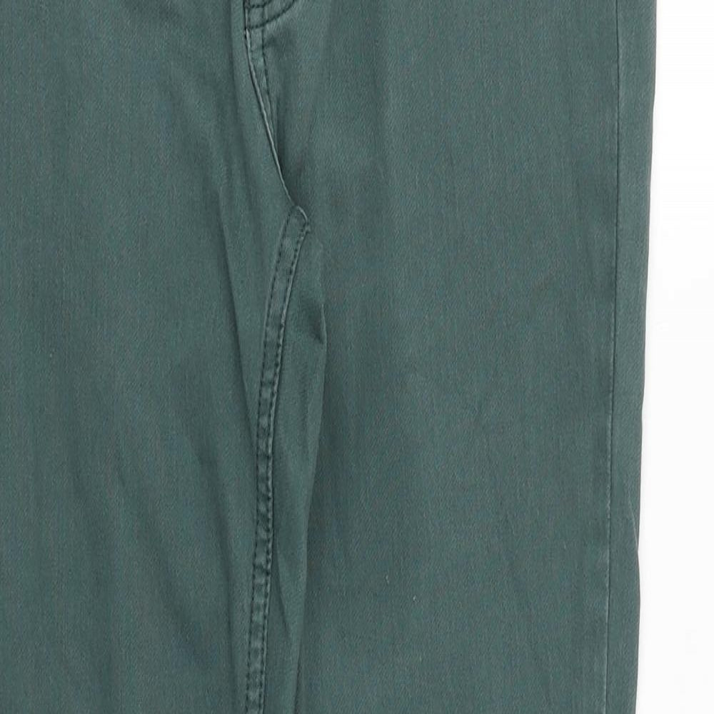 FC Jeans Womens Green Cotton Skinny Jeans Size 32 in Extra-Slim Zip