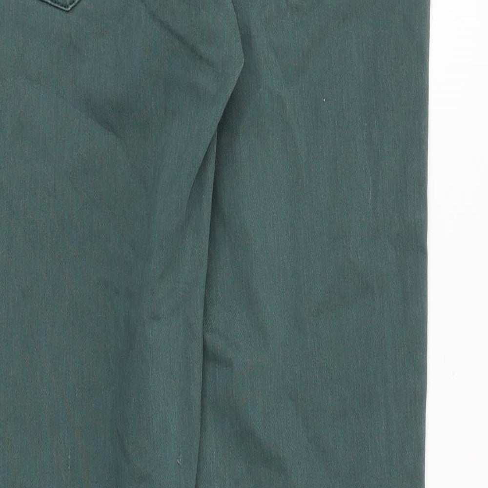 FC Jeans Womens Green Cotton Skinny Jeans Size 32 in Extra-Slim Zip