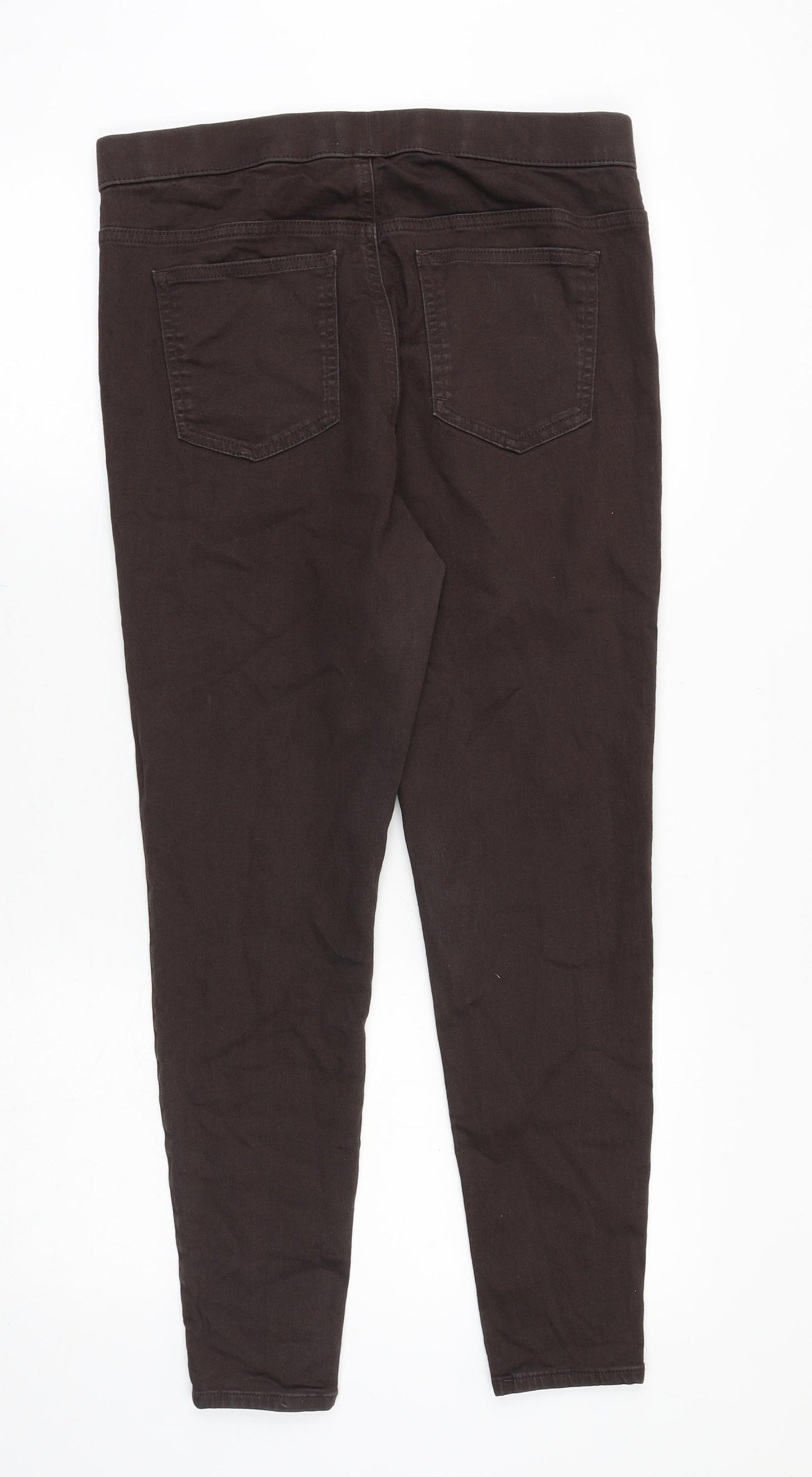 Marks and Spencer Womens Brown Cotton Jegging Jeans Size 32 in Slim
