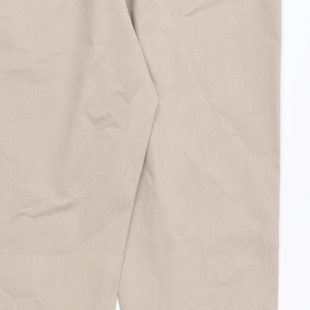 Marks and Spencer Womens Beige Cotton Jegging Jeans Size 14 Regular Zip