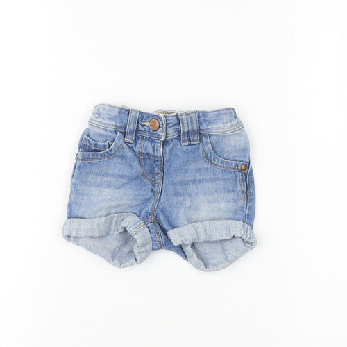 NEXT Baby Blue Cotton Cropped Jeans Size 9-12 Months L50 cm Snap