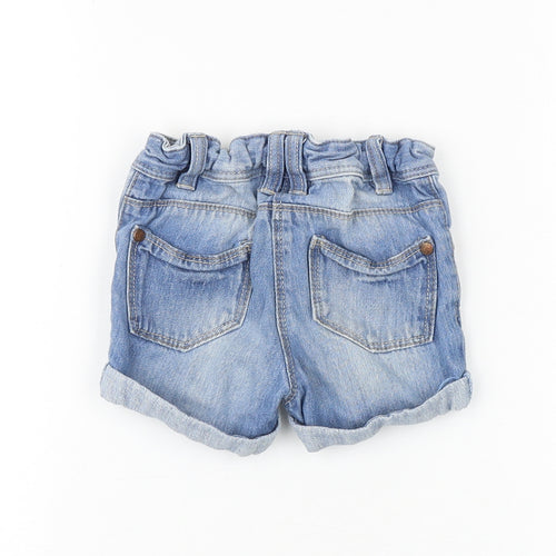 NEXT Baby Blue Cotton Cropped Jeans Size 9-12 Months L50 cm Snap