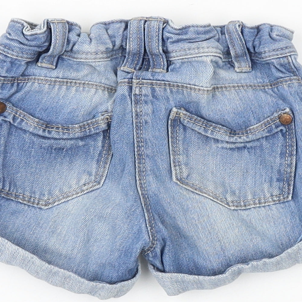 NEXT Baby Blue Cotton Cropped Jeans Size 9-12 Months L50 cm Snap