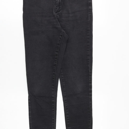 Denim & Co. Womens Black Cotton Jegging Jeans Size 10 Slim Zip