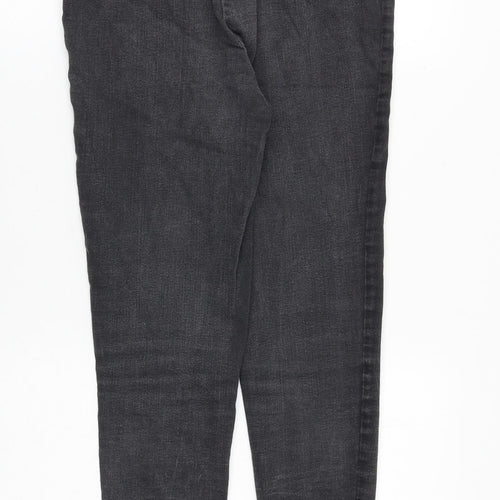 NEXT Womens Grey Cotton Jegging Jeans Size 8 Slim Zip