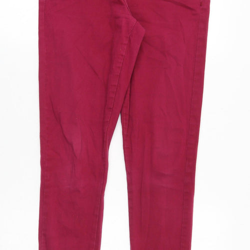 YES YES Womens Pink Cotton Skinny Jeans Size 8 Slim Zip