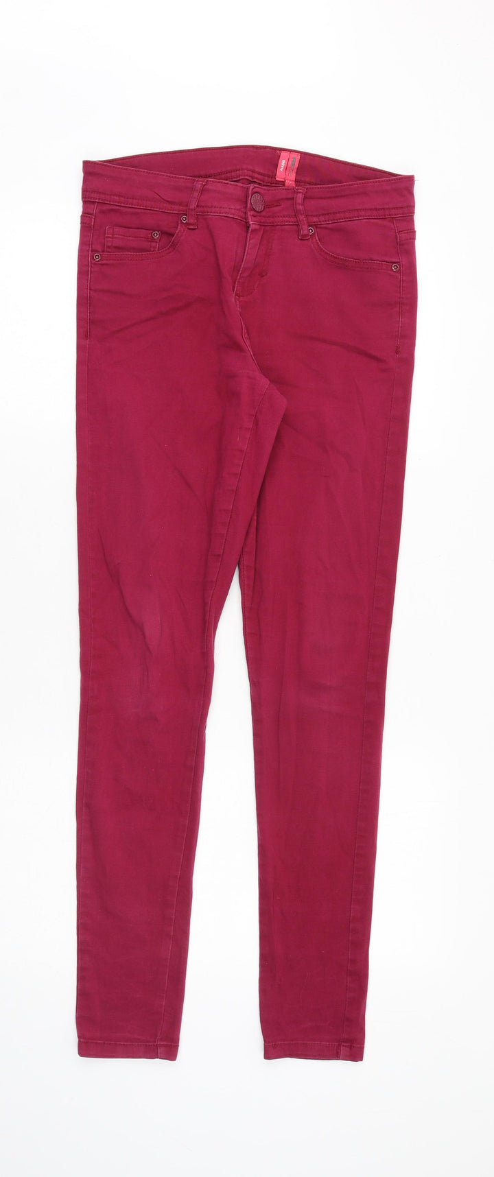 YES YES Womens Pink Cotton Skinny Jeans Size 8 Slim Zip