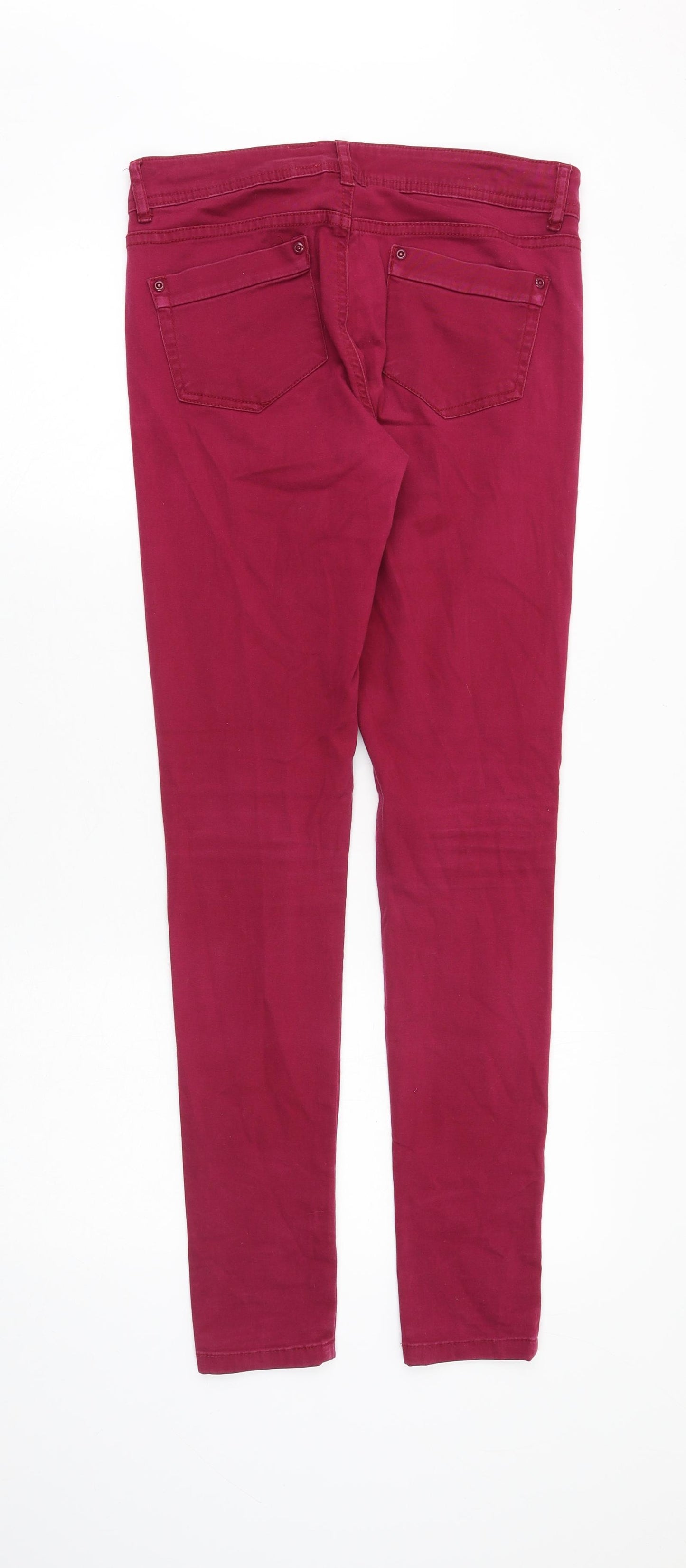 YES YES Womens Pink Cotton Skinny Jeans Size 8 Slim Zip