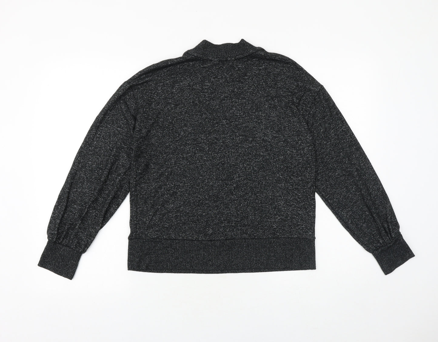 Marks and Spencer Womens Grey Mock Neck Viscose Pullover Jumper Size 6