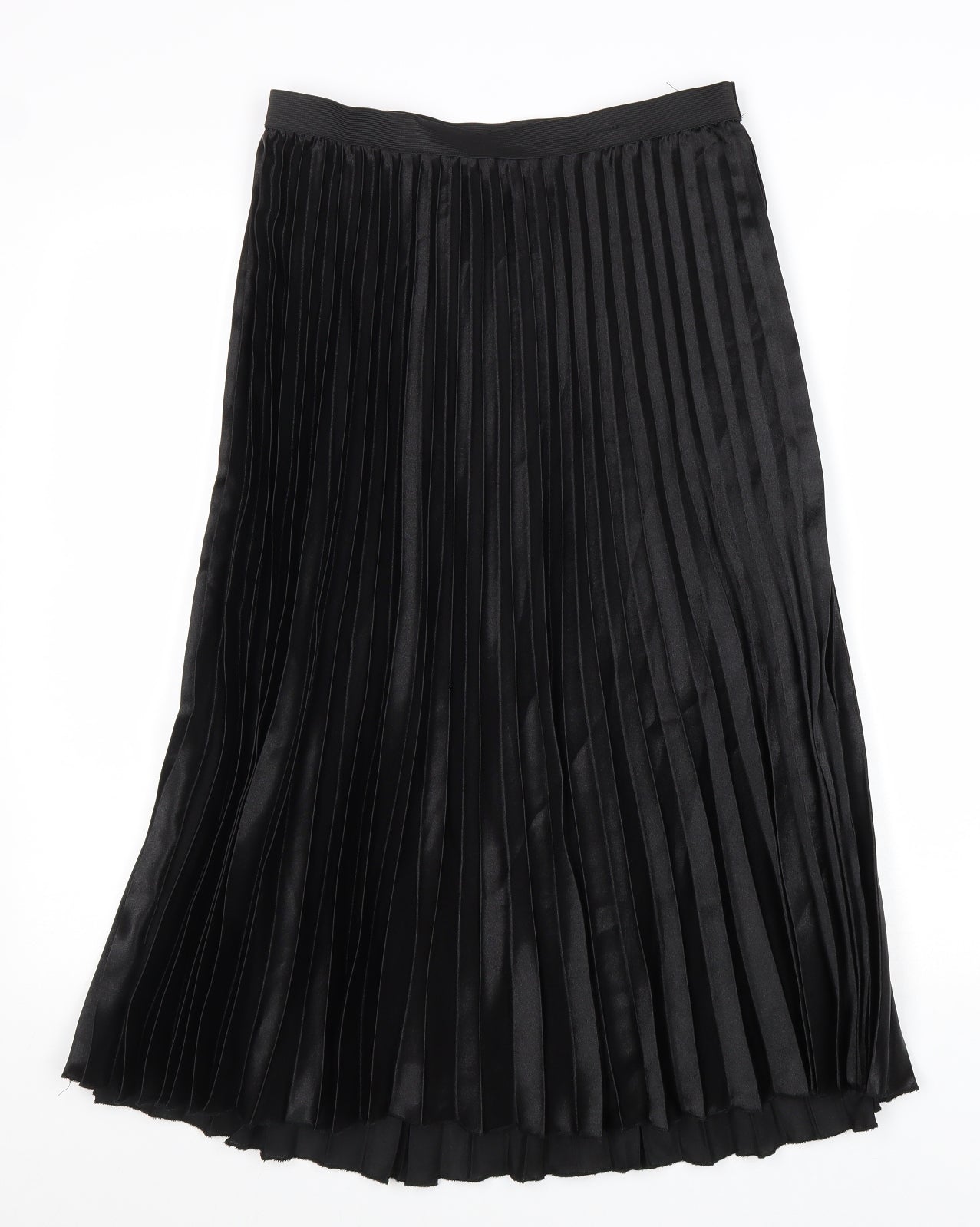 Atmosphere Womens Black Polyester Pleated Skirt Size 12