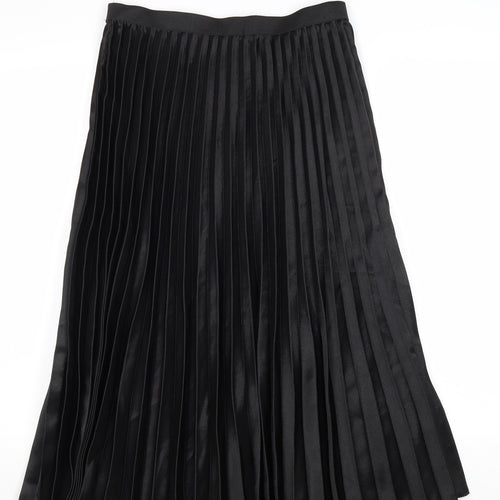 Atmosphere Womens Black Polyester Pleated Skirt Size 12