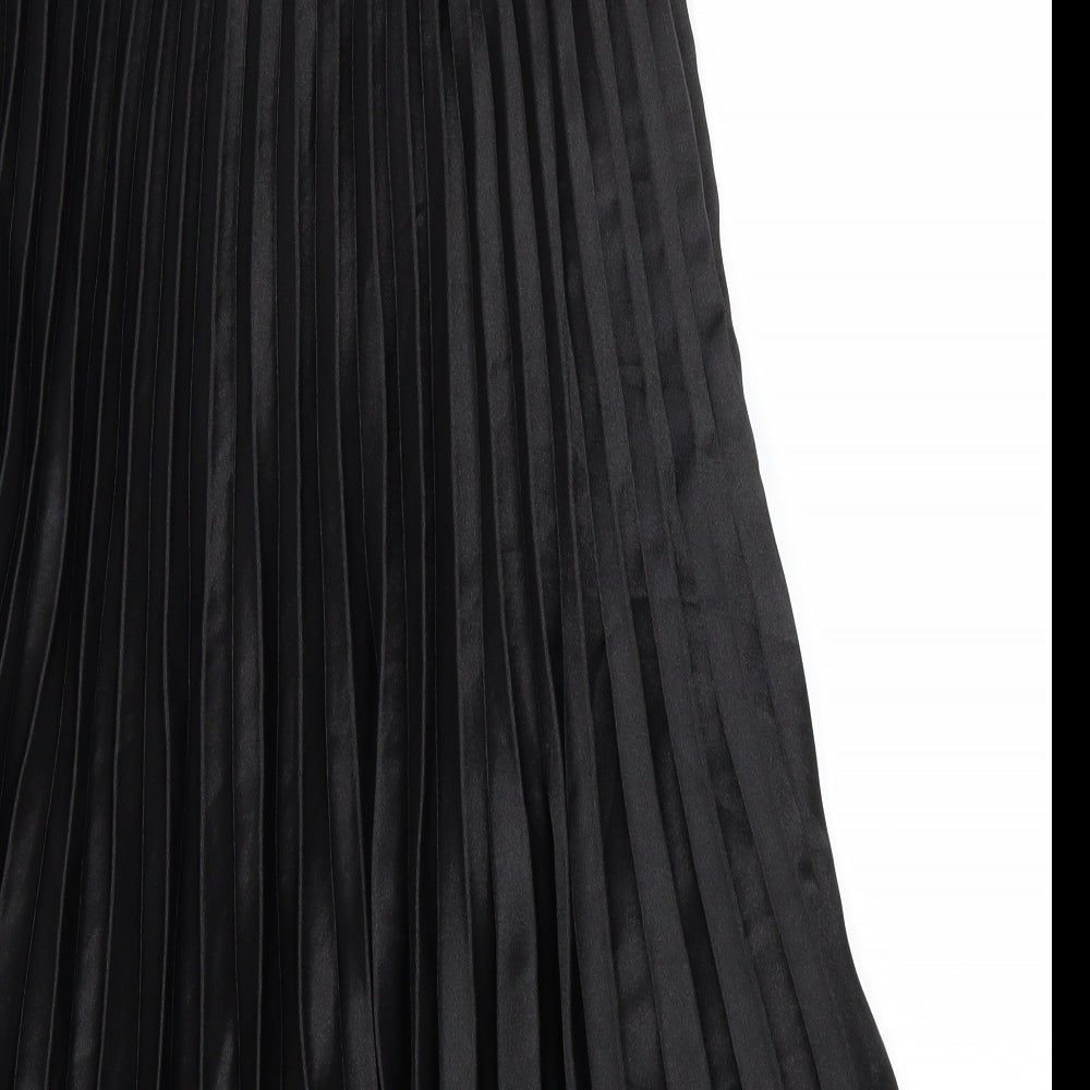 Atmosphere Womens Black Polyester Pleated Skirt Size 12