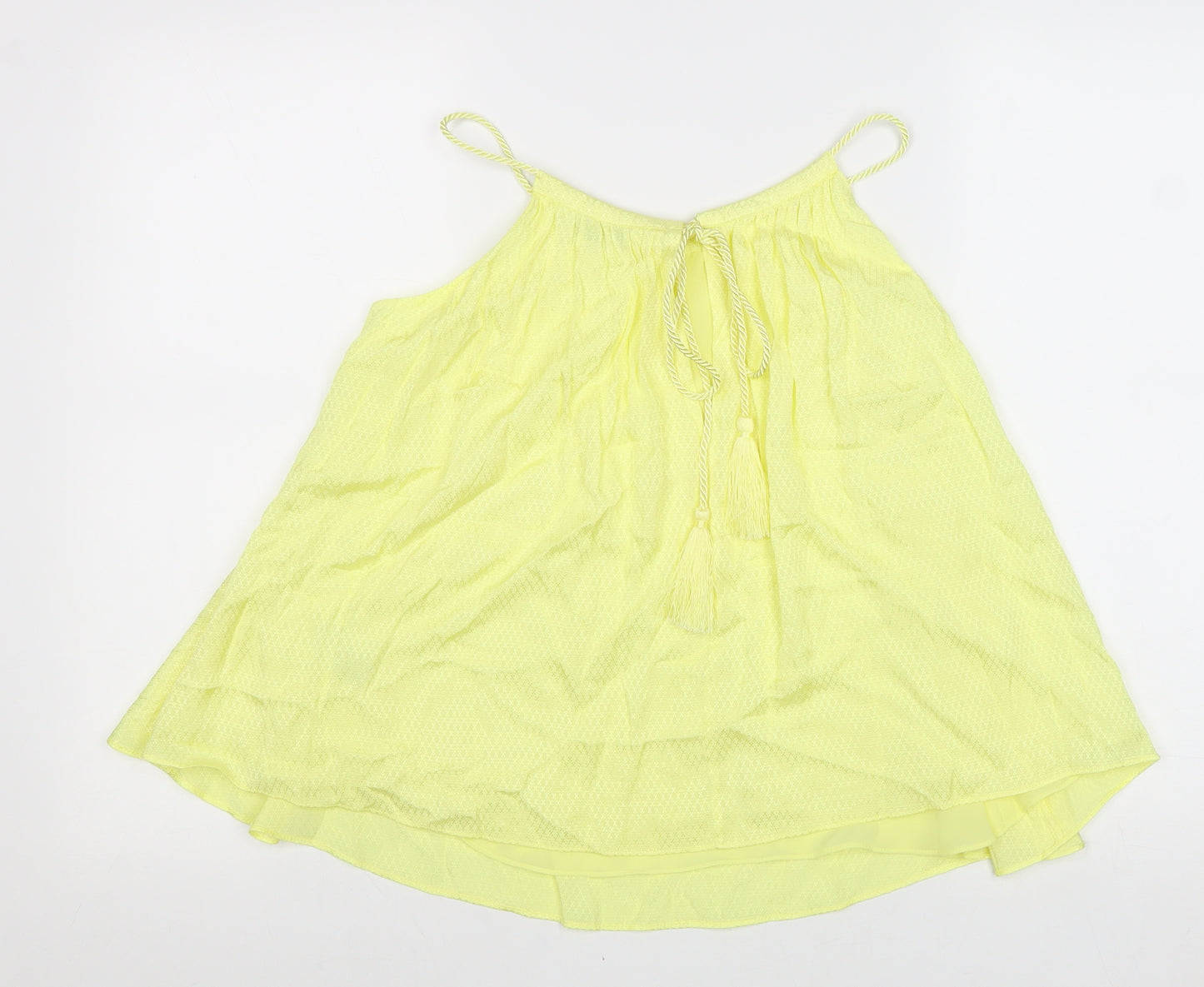 Stockholm Atelier Womens Yellow Viscose Camisole Tank Size 6 Round Neck