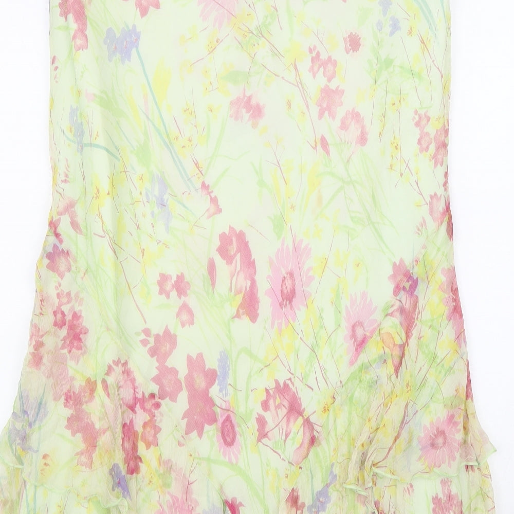 Libra Womens Multicoloured Floral Silk Maxi Skirt Size 18