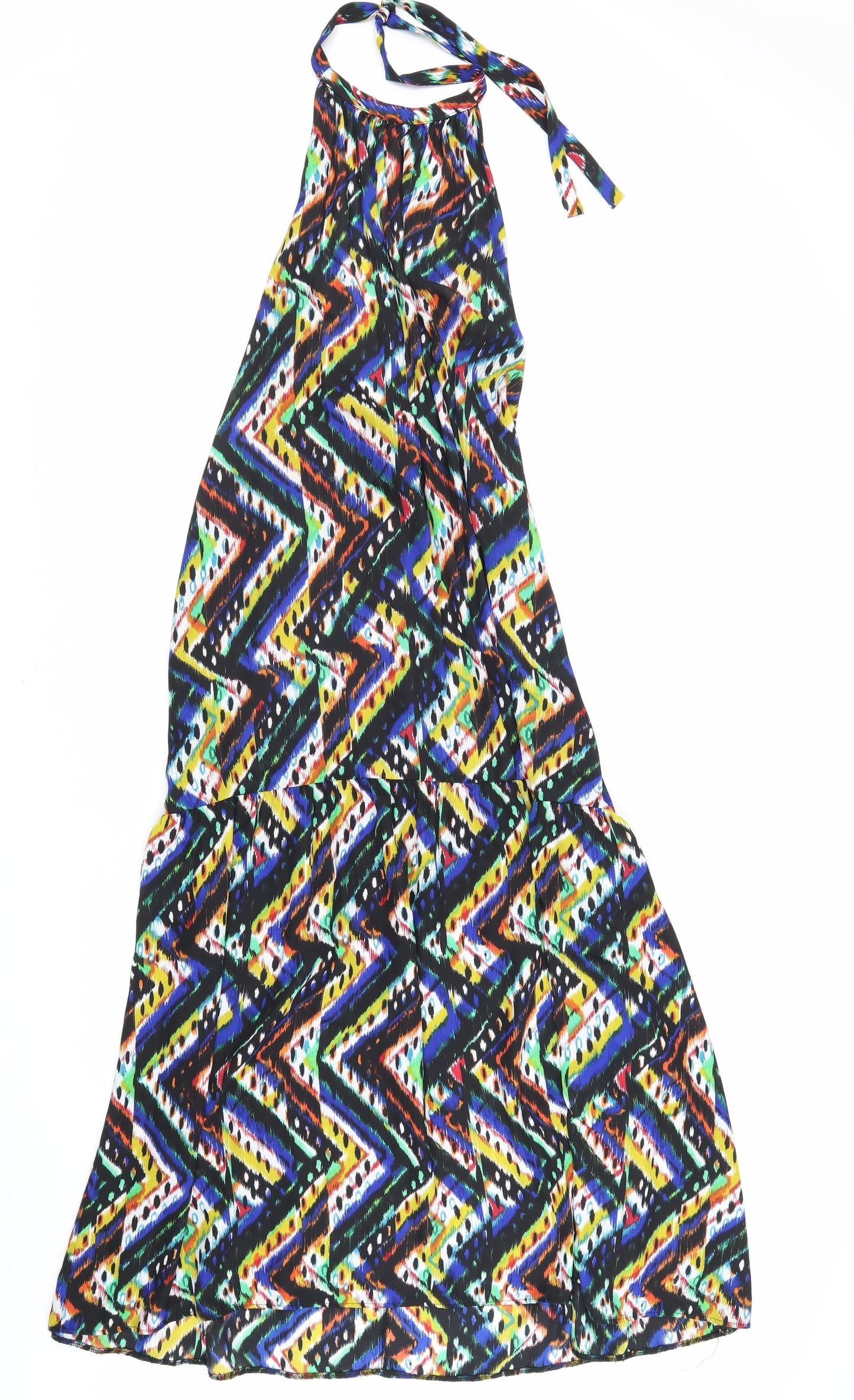 Atmosphere Womens Multicoloured Geometric Polyester Maxi Size 12 Halter Tie
