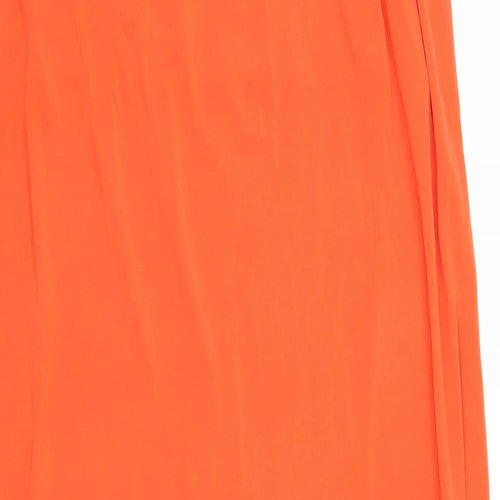 Primark Womens Orange Viscose Tank Dress Size 10 Round Neck Pullover
