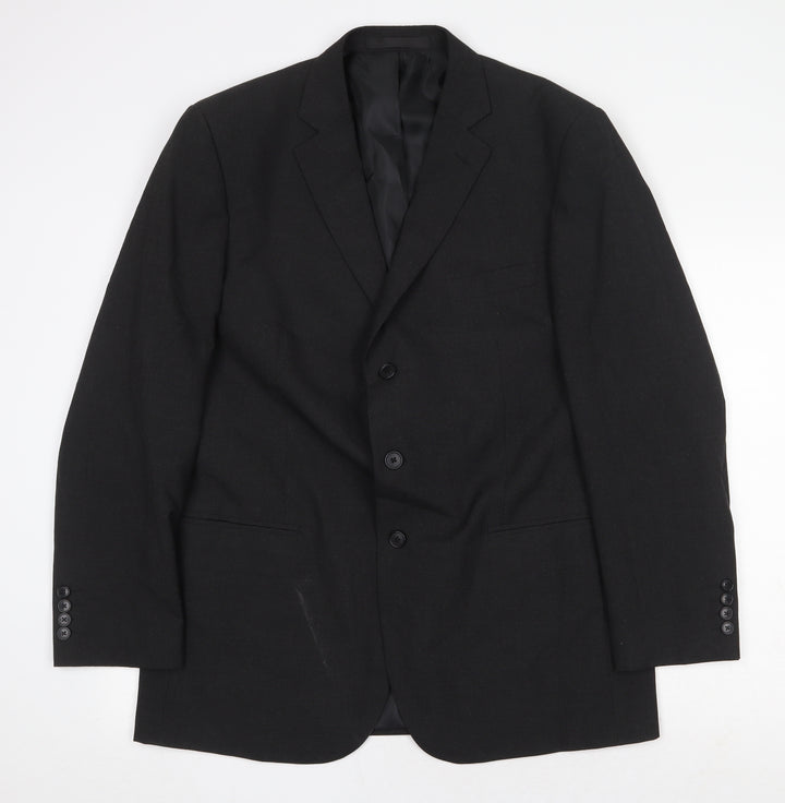Marks and Spencer Mens Grey Polyester Jacket Suit Jacket Size 42 Regular