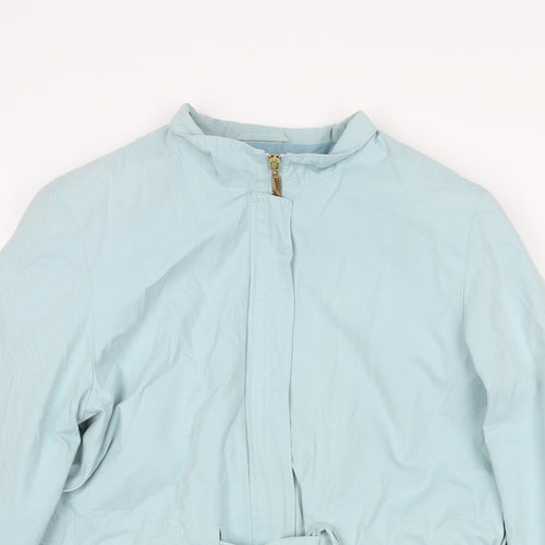 Marks and Spencer Womens Blue Jacket Size 14 Zip - Tie Front