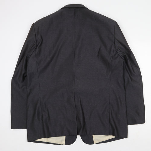 Vouet Mens Grey Polyester Jacket Suit Jacket Size 48 Regular