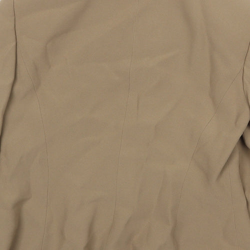 Country Casuals Womens Beige Jacket Blazer Size 8 Hook & Eye