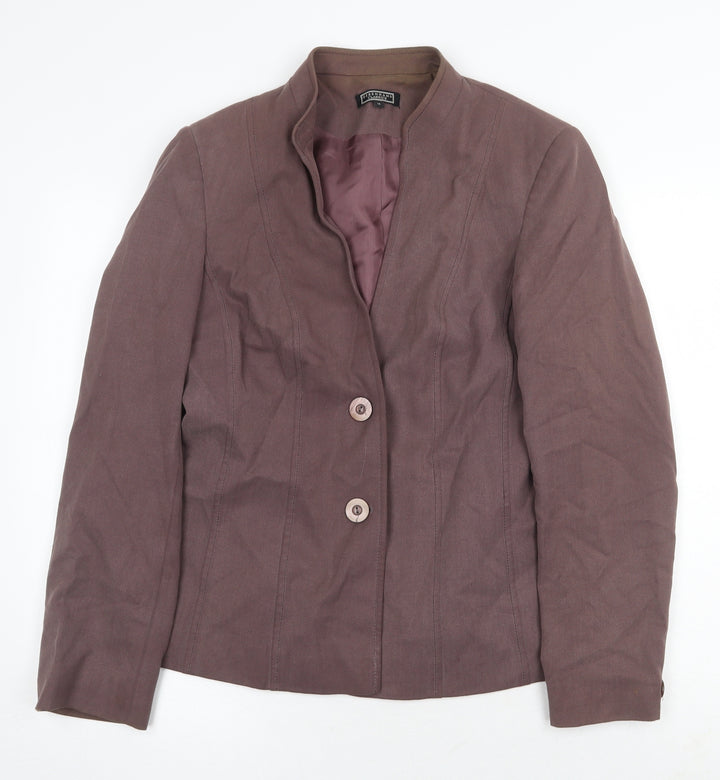 Debenhams Womens Purple Jacket Size 14 Button