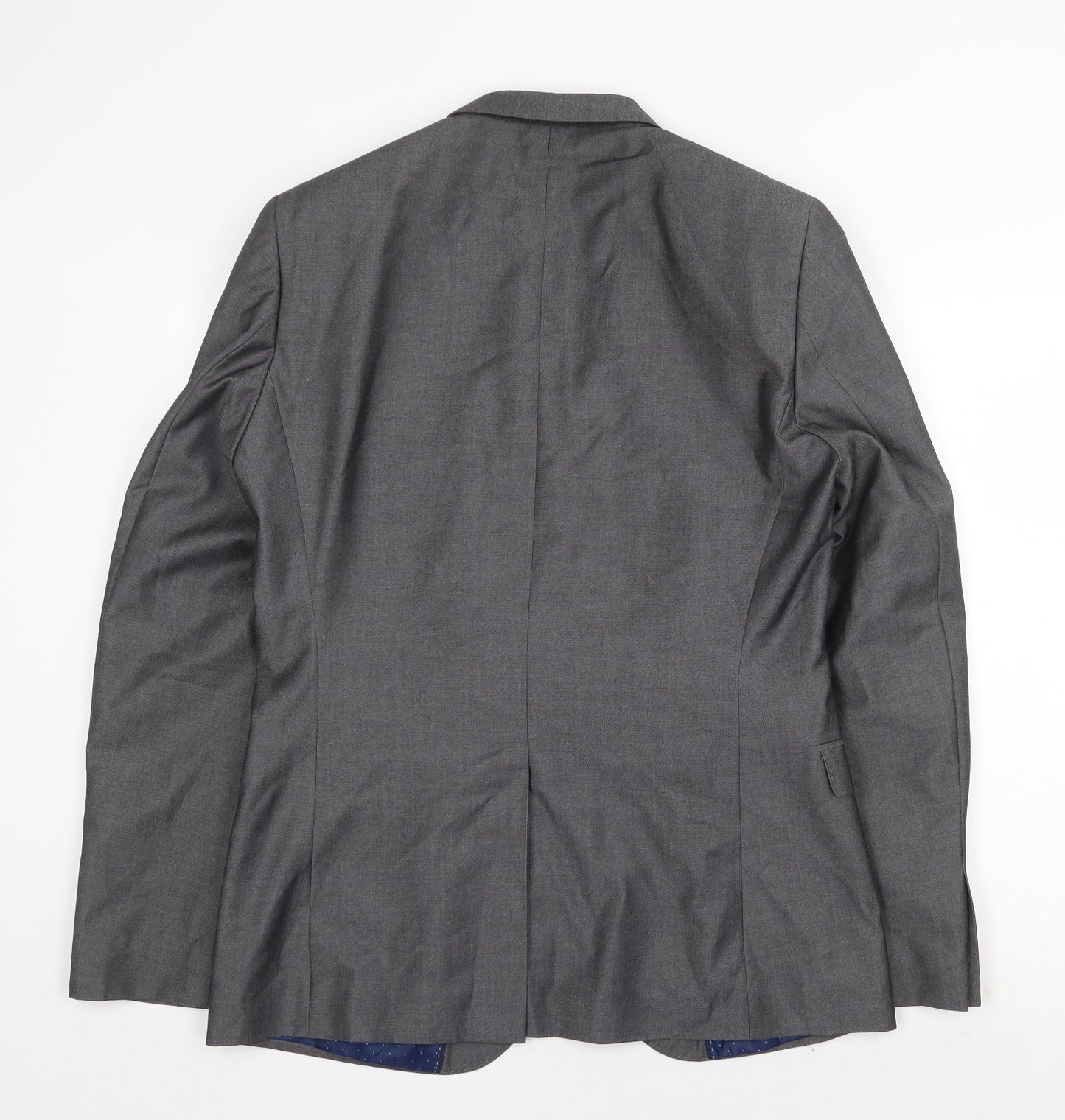 F&F Mens Grey Polyester Jacket Suit Jacket Size 40 Regular
