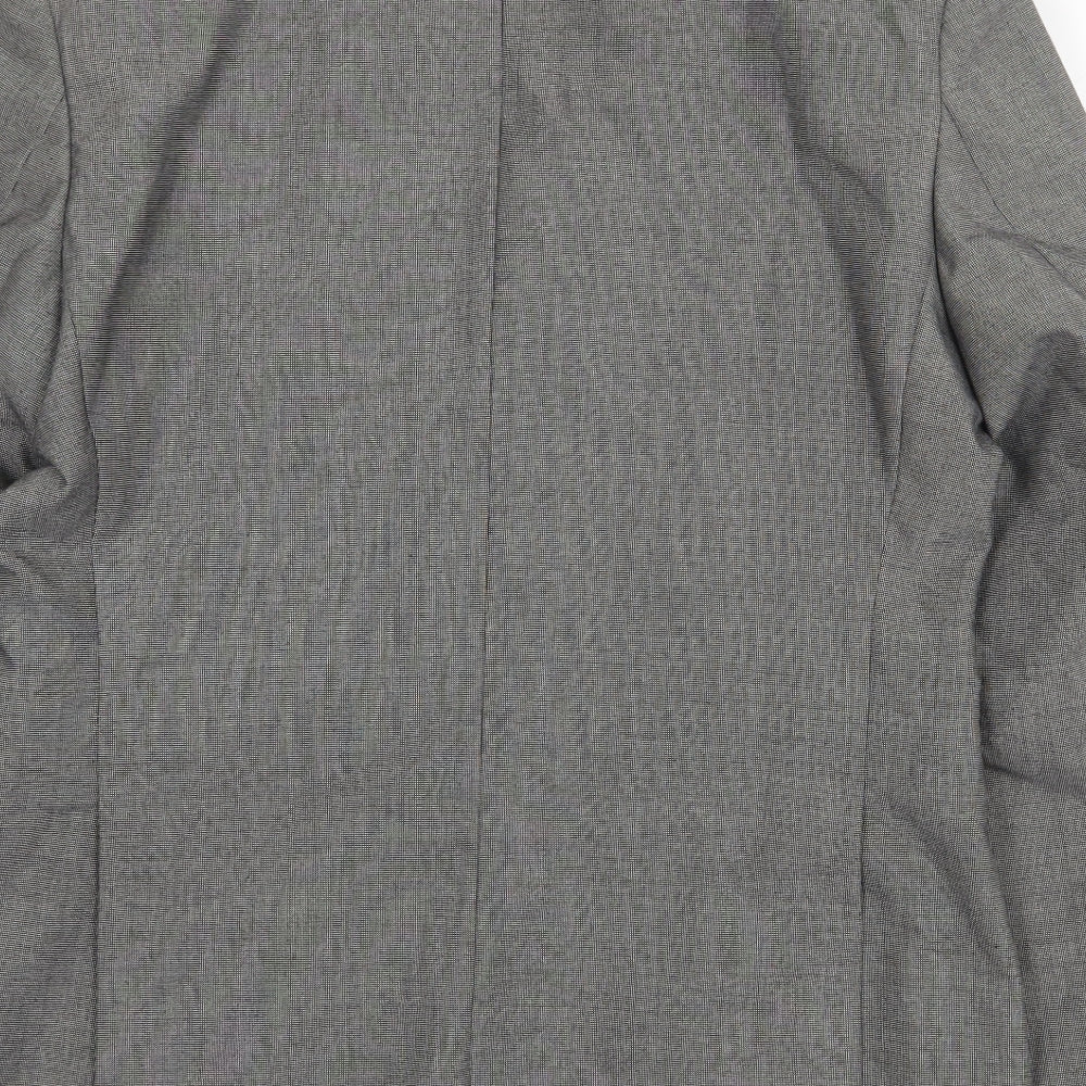 Burton Mens Grey Polyester Jacket Suit Jacket Size 38 Regular