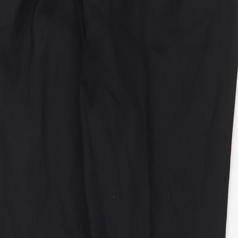 Preworn Mens Black Polyester Trousers Size 32 in Regular Zip
