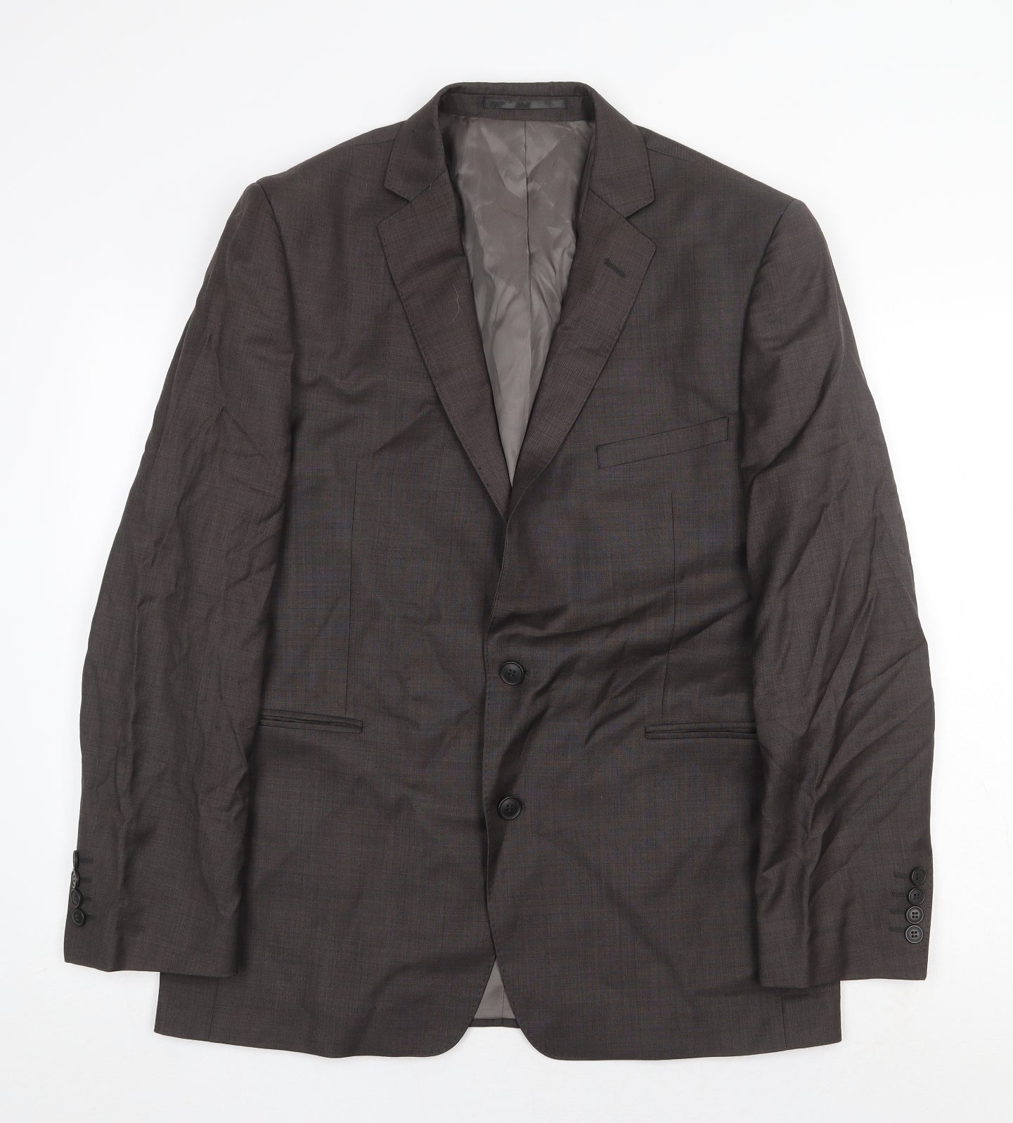 Blazer Mens Brown Wool Jacket Suit Jacket Size 40 Regular