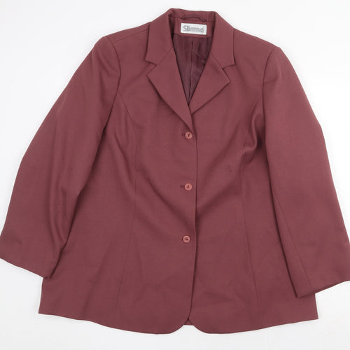 Slimma Womens Red Jacket Size 20 Button
