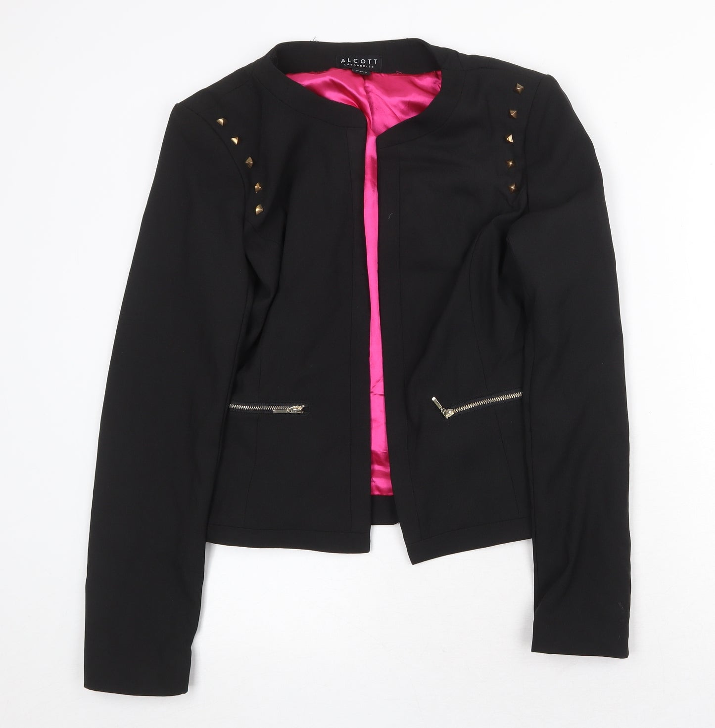Alcott Accessories Womens Black Jacket Blazer Size M