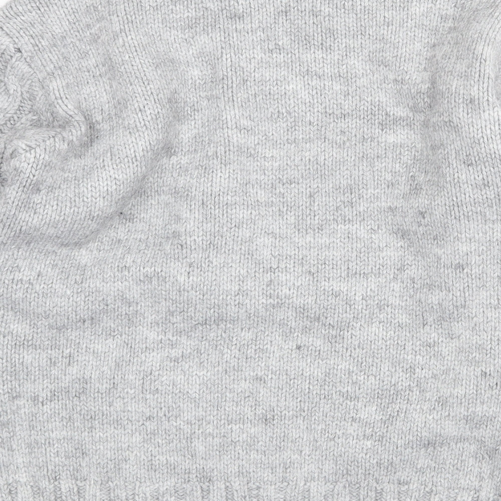 Marks and Spencer Womens Grey Crew Neck Acrylic Pullover Jumper Size M