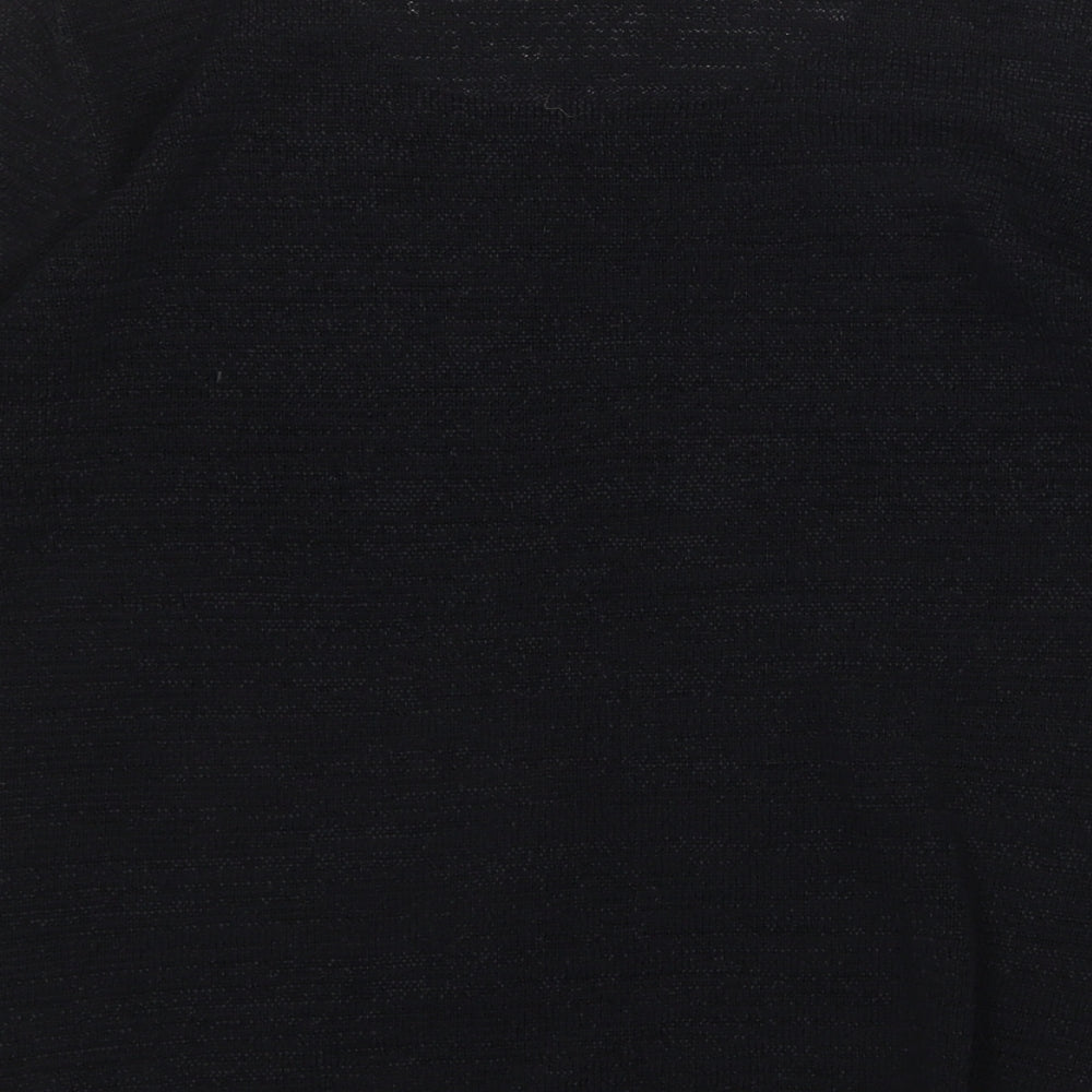 Marks and Spencer Womens Black Boat Neck Viscose Pullover Jumper Size 16