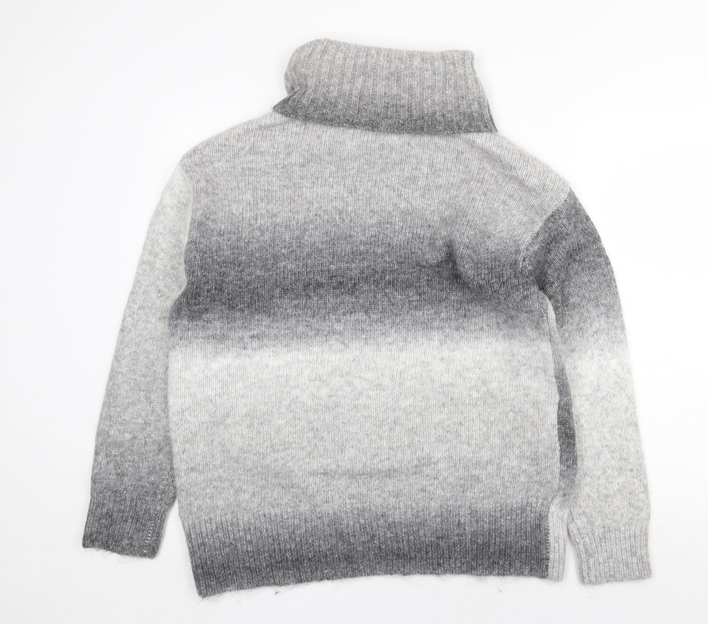 Marks and Spencer Womens Grey Roll Neck Acrylic Pullover Jumper Size M - Ombre