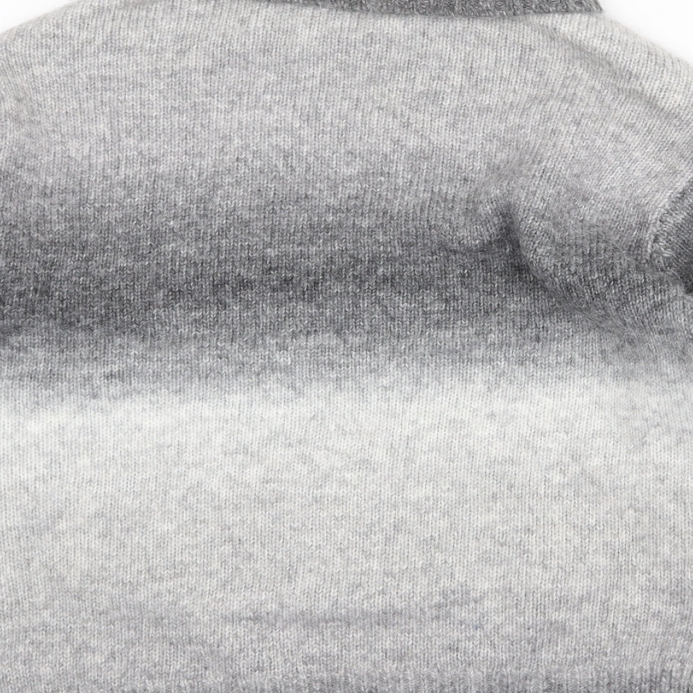Marks and Spencer Womens Grey Roll Neck Acrylic Pullover Jumper Size M - Ombre