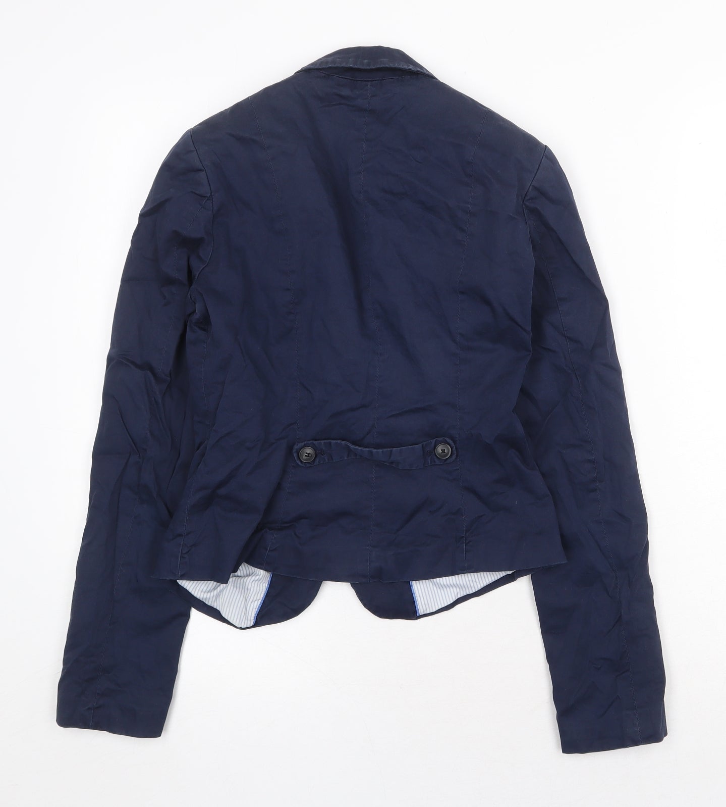 H&M Womens Blue Jacket Blazer Size 6 Button