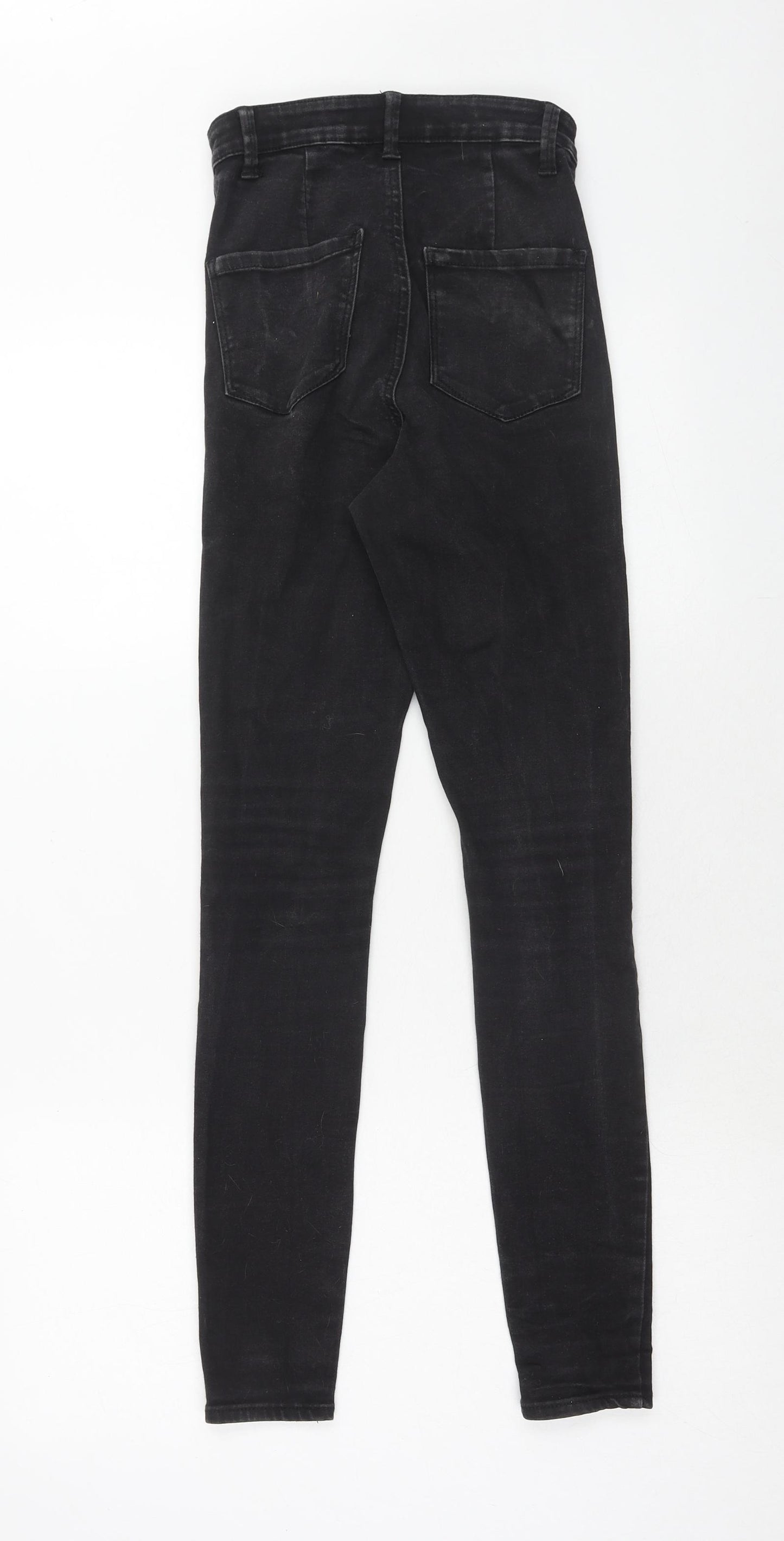 Denim & Co. Womens Black Cotton Skinny Jeans Size 6 Regular Zip
