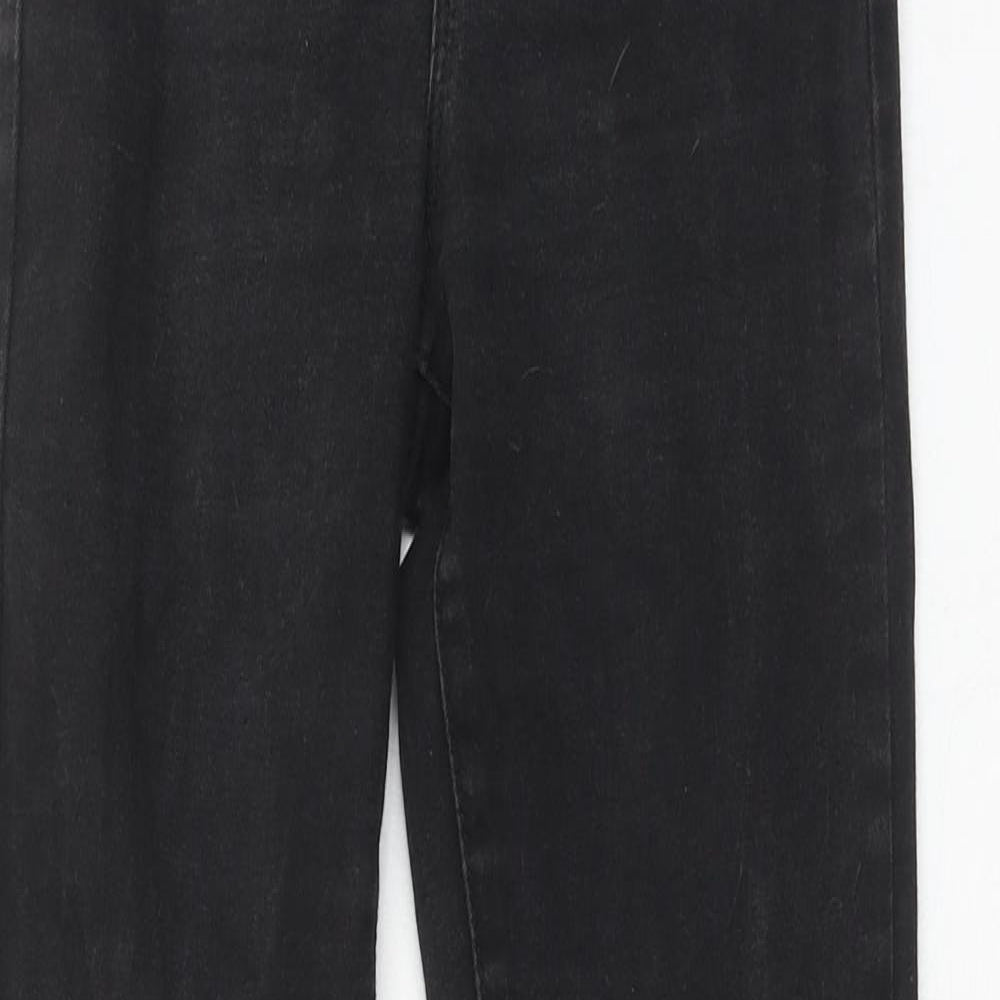 Denim & Co. Womens Black Cotton Skinny Jeans Size 6 Regular Zip