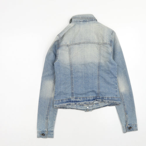 New Look Womens Blue Jacket Size 8 Button