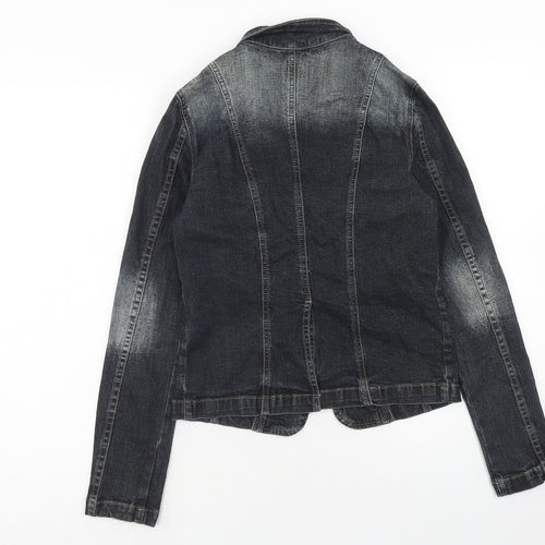 Eighty Eight Womens Blue Jacket Blazer Size 8 Button