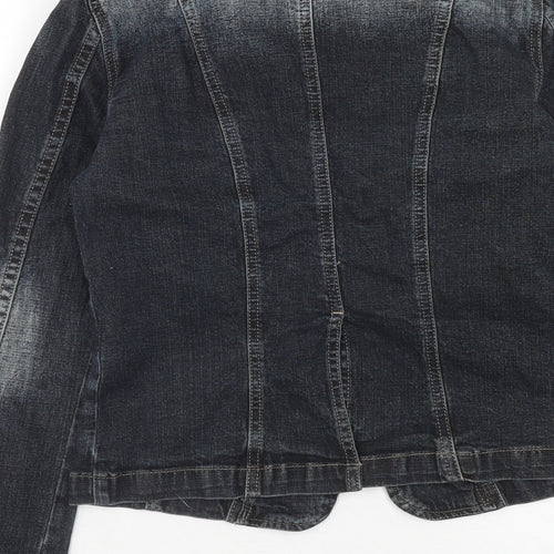 Eighty Eight Womens Blue Jacket Blazer Size 8 Button